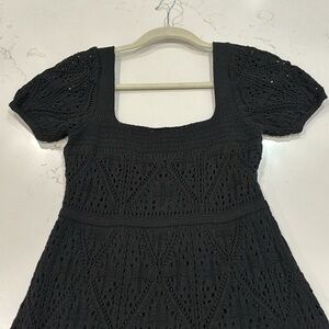 NWT Zara crochet dress, black, size Medium, fully lined